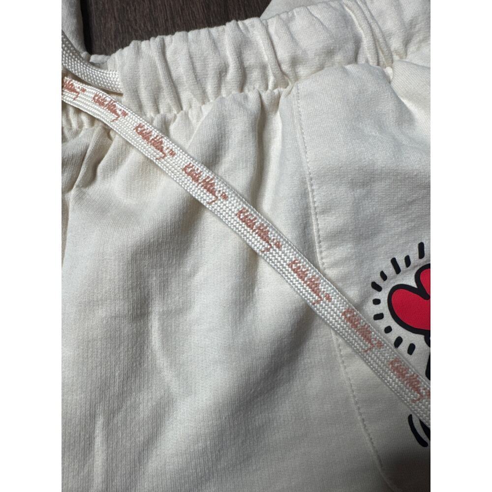 Keith Haring Women’s Large Cream Joggers Heart Graphic Sweatpants - Picture 4 of 8